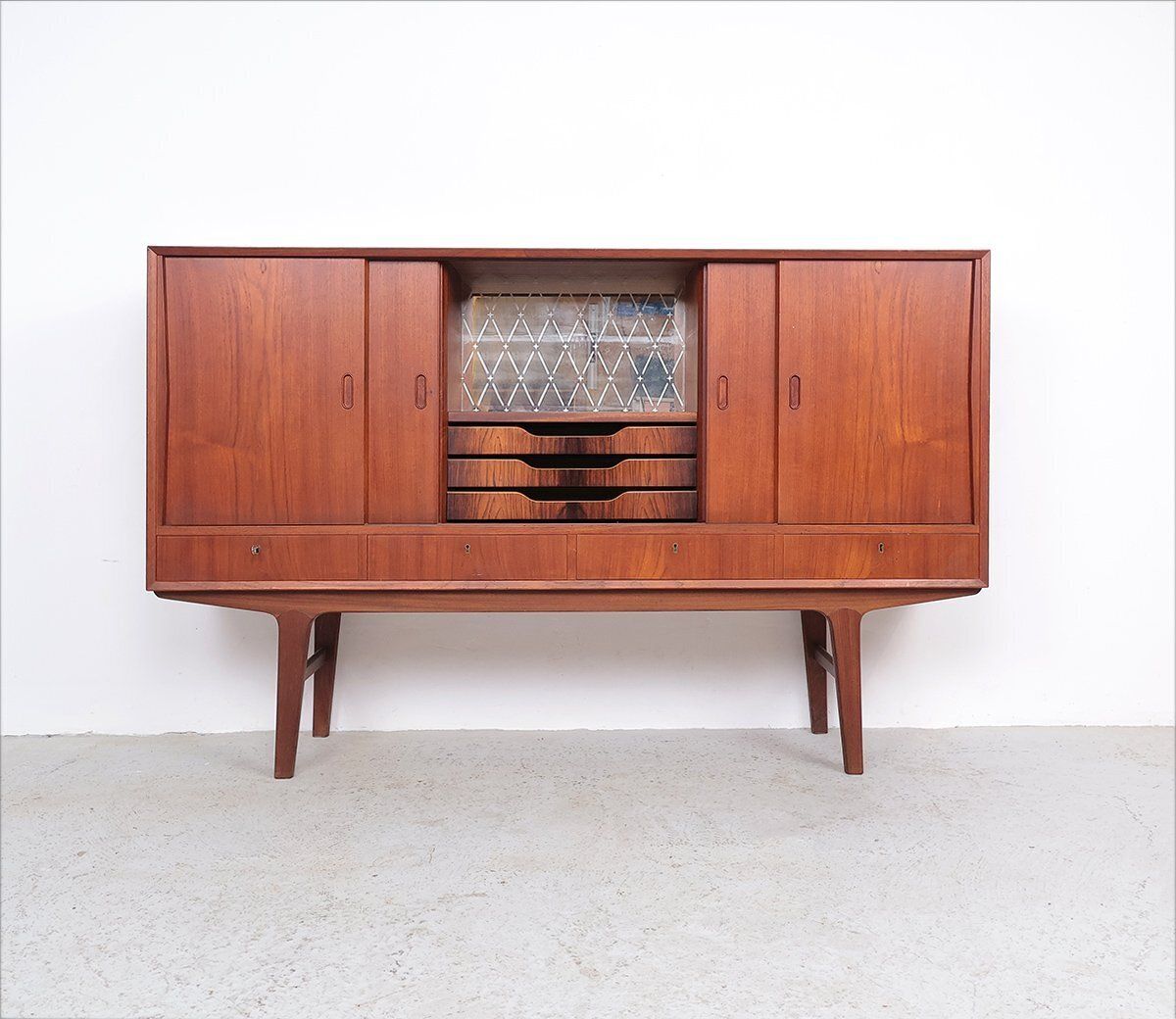 Vintage Danish Teak Highboard, 1960s photo for sale