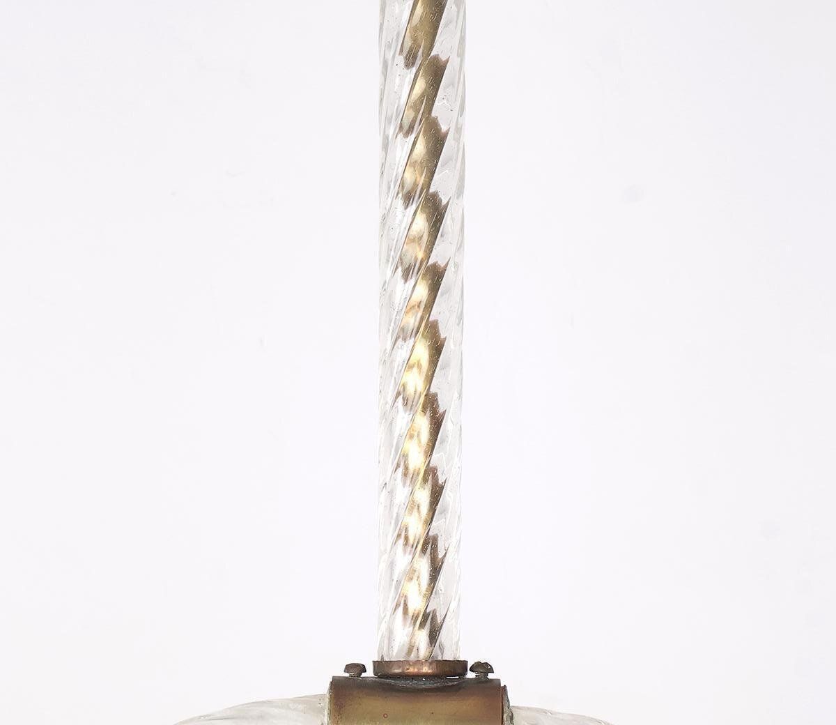 1301.0 Vintage Murano Glass Pendant Lamp By Ercole Barovier For Barovier & Toso, 1940s photo