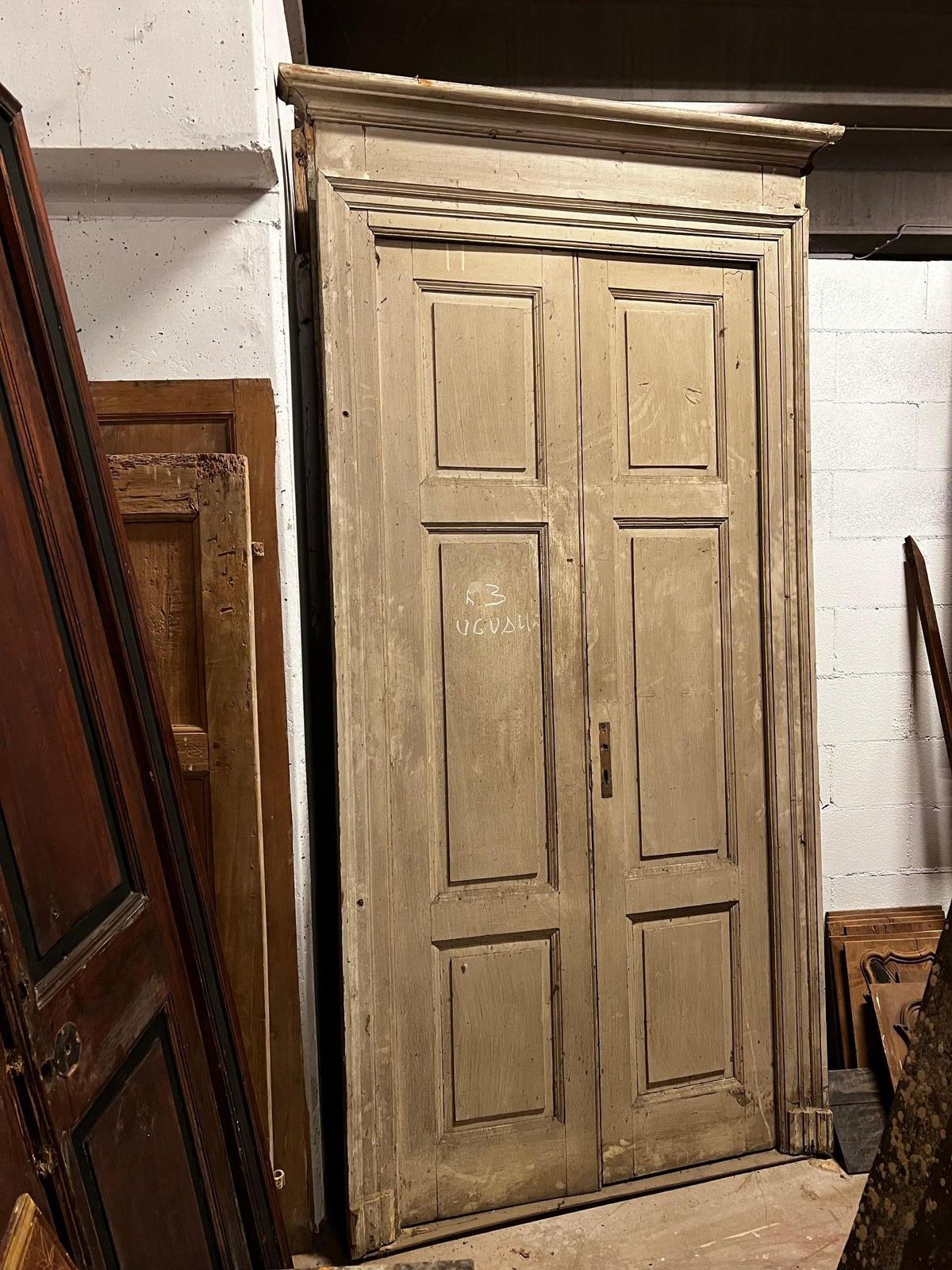 Set Di N. 3 Porte In Legno Laccato, Complete Di Telaio A Doppia Ala, Italia photo for sale