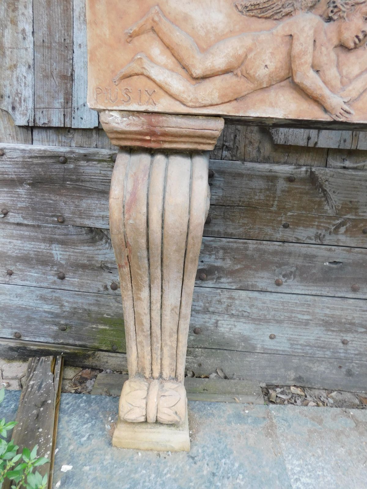 Fireplace Mantle In Terracotta Carved With Cherubs, Italy photo vinterior