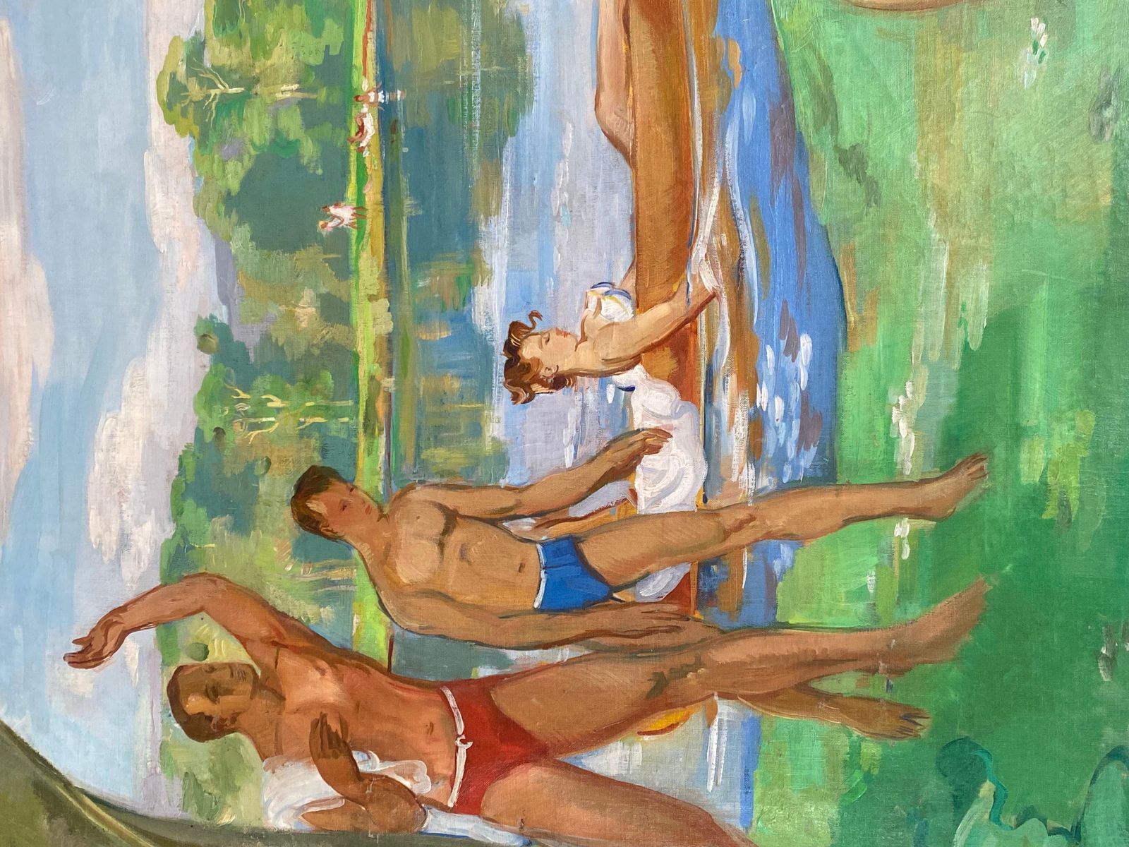 Paul Girol (1911 1989)paul Girol Large Oil On Canvas 1955 photo 2264.0