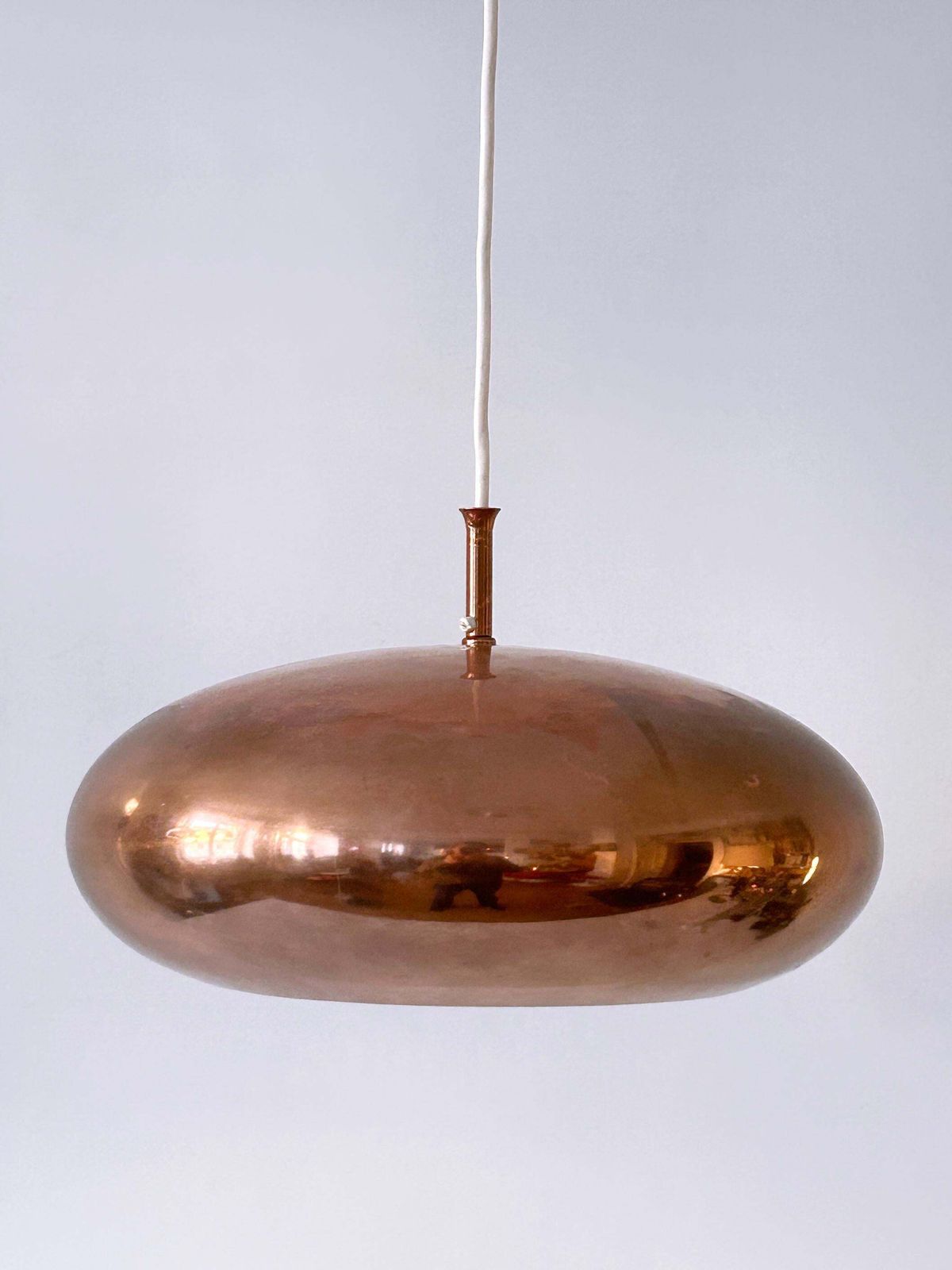 Elegant Mid Century Copper Pendant Lamp By Falkenbergs Belysning Sweden 1960s photo Lighting