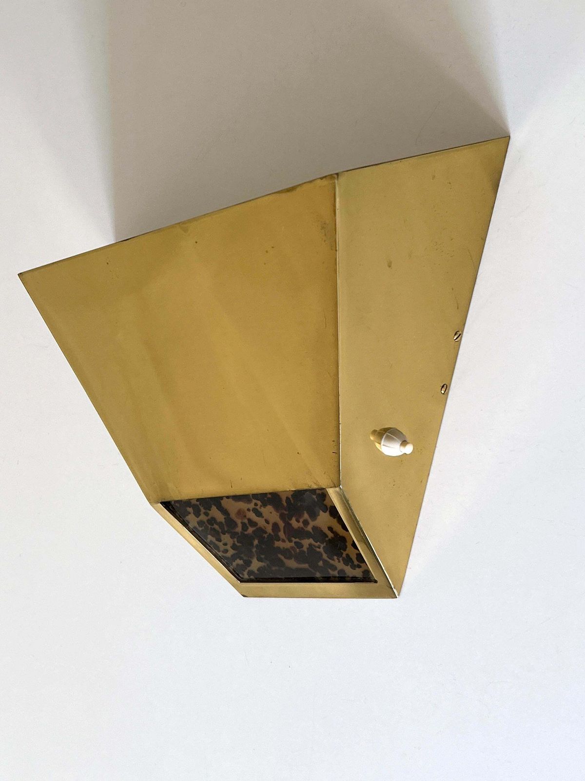 Lighting Set Of Two Elegant Mid Century Brass Sconces By Vereinigte Werkstätten 1970s photo