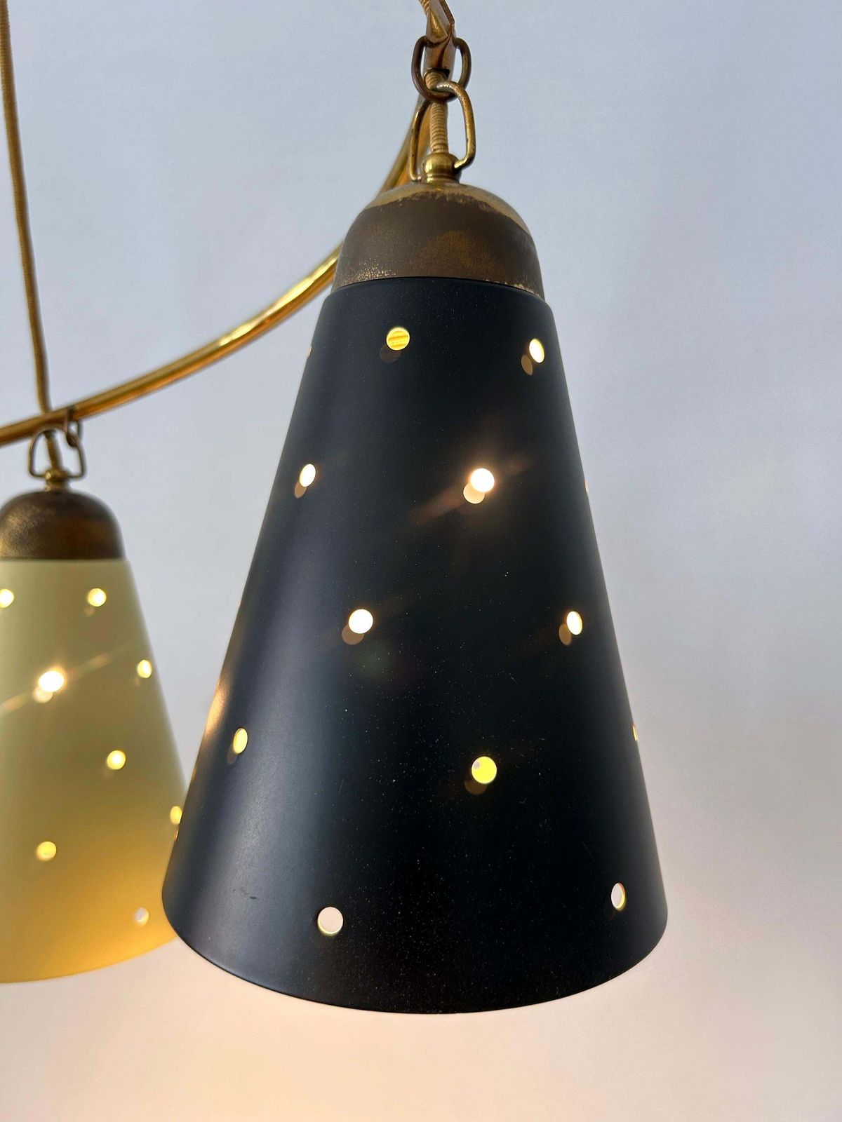 photo buy Lovely Four Armed Mid Century Modern Chandelier Or Pendant Light Germany 1950s