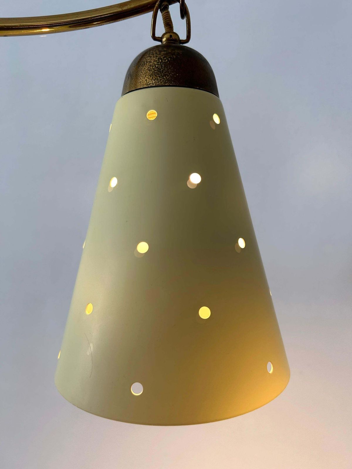 photo vintage Lovely Four Armed Mid Century Modern Chandelier Or Pendant Light Germany 1950s
