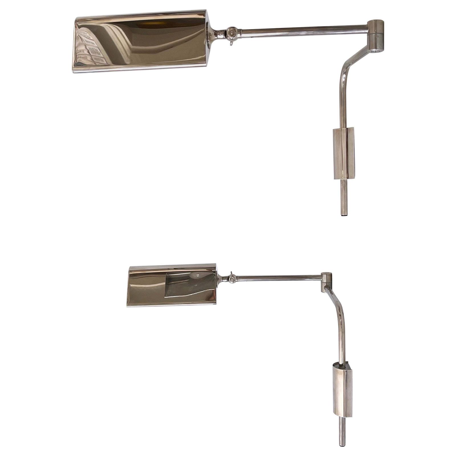 Set Of Two Articulated Wall Lamps Or Reading Lights By Florian Schulz 1970s