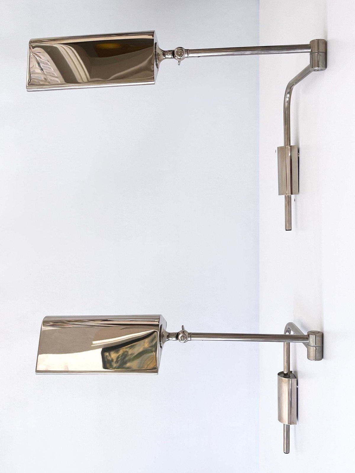 Set Of Two Articulated Wall Lamps Or Reading Lights By Florian Schulz 1970s photo Lighting