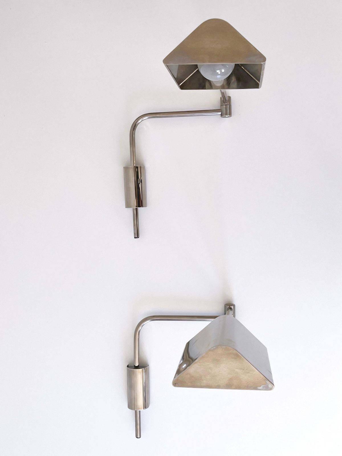 photo buy Set Of Two Articulated Wall Lamps Or Reading Lights By Florian Schulz 1970s