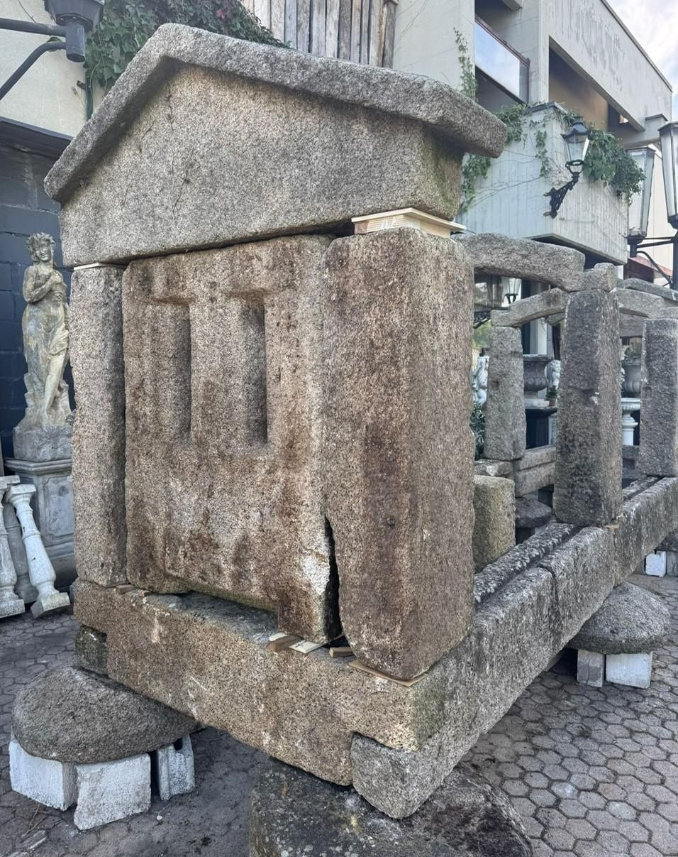 Large Structure Of Granary "Horreo" Antique Carved Stone, Spain photo for sale