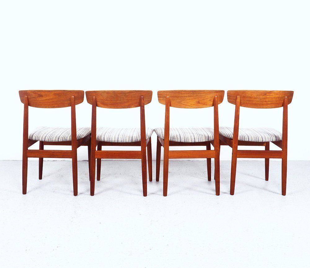 Danish Teak Dining Chairs From Viborg Stolefabrik, 1960s, Set Of 4 photo furniture
