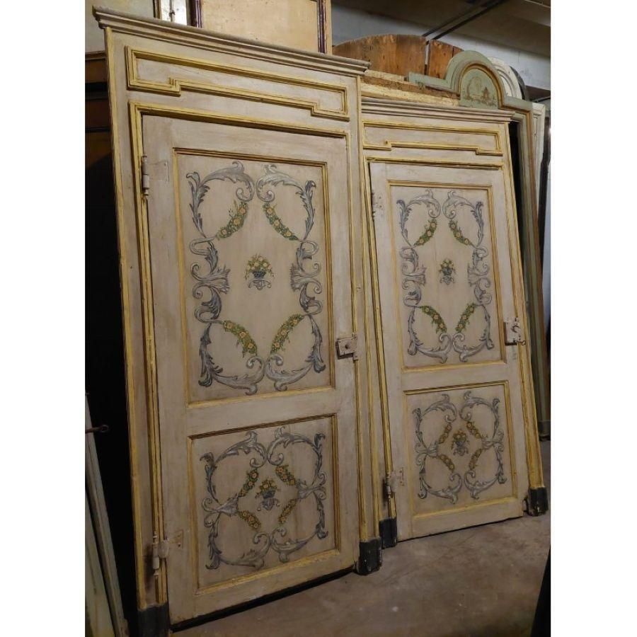 N.2 Yellow Beige Lacquered Wood Doors Framed Completed, Italy photo buy