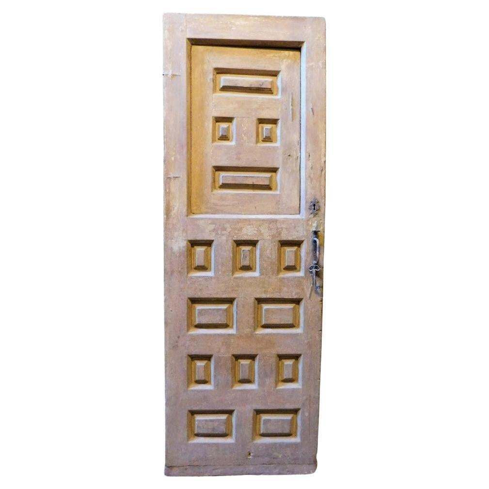 Wood Door With Opening Top Window, Yellow Lacquered, Spain