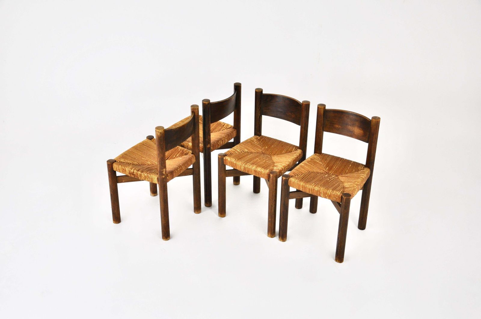 Meribel Chairs By Charlotte Perriand For Steph Simon, 1950s, Set Of 4 photo for sale