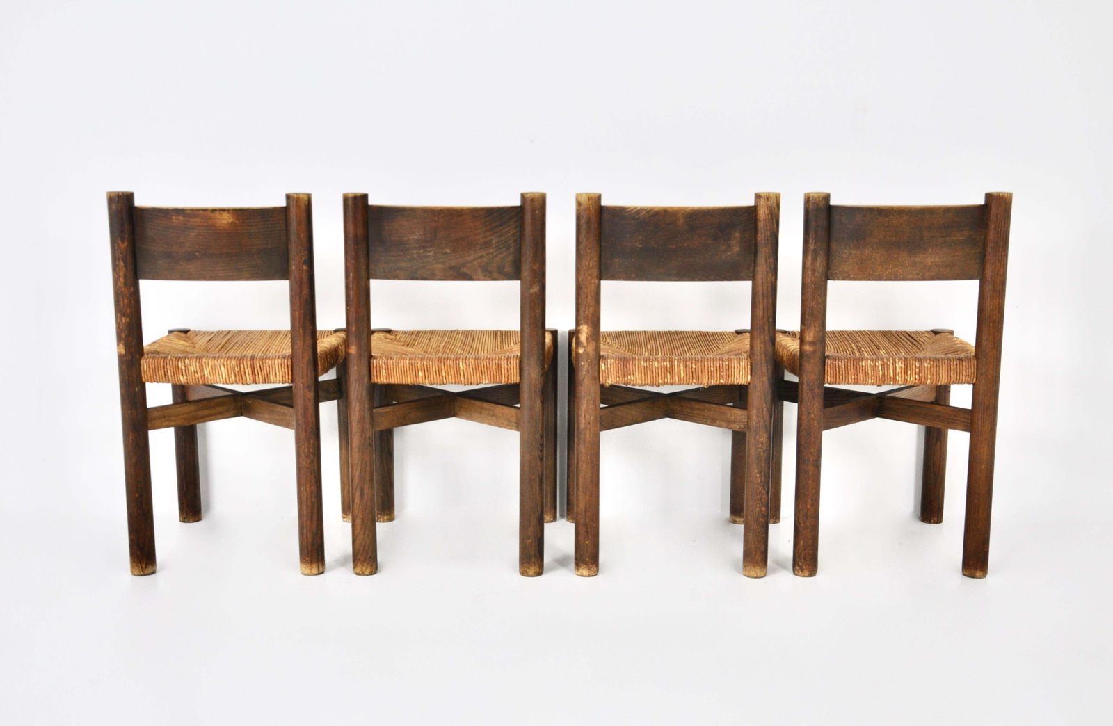 Meribel Chairs By Charlotte Perriand For Steph Simon, 1950s, Set Of 4 photo vinterior