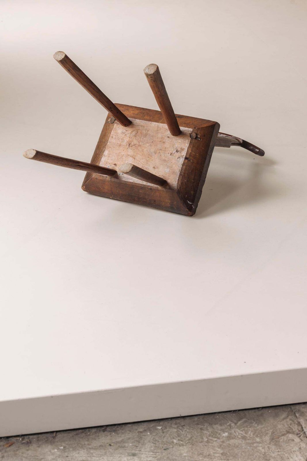 1327.0 Early 19th Century Sculptural French Side Chair In Solid Oak. photo