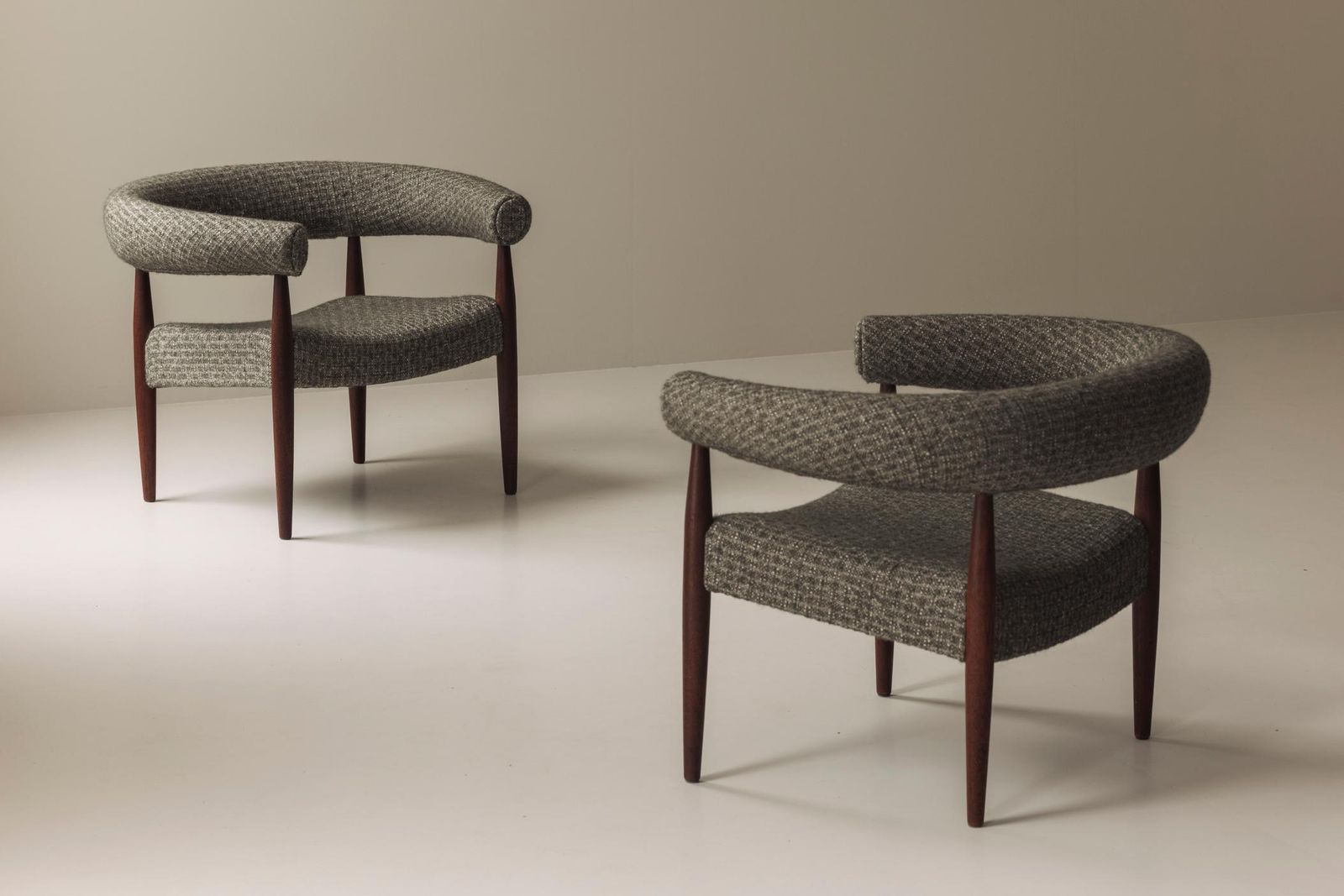 Very Rare Set Of 'Ring Chairs' By Nanna And Jørgen Ditzel, Denmark 1958 photo Furniture