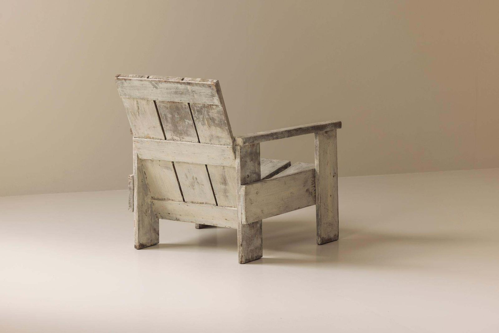 Unconventional Crate Chair, In The Manner Of Gerrit Rietveld, 1970s photo 2000.0