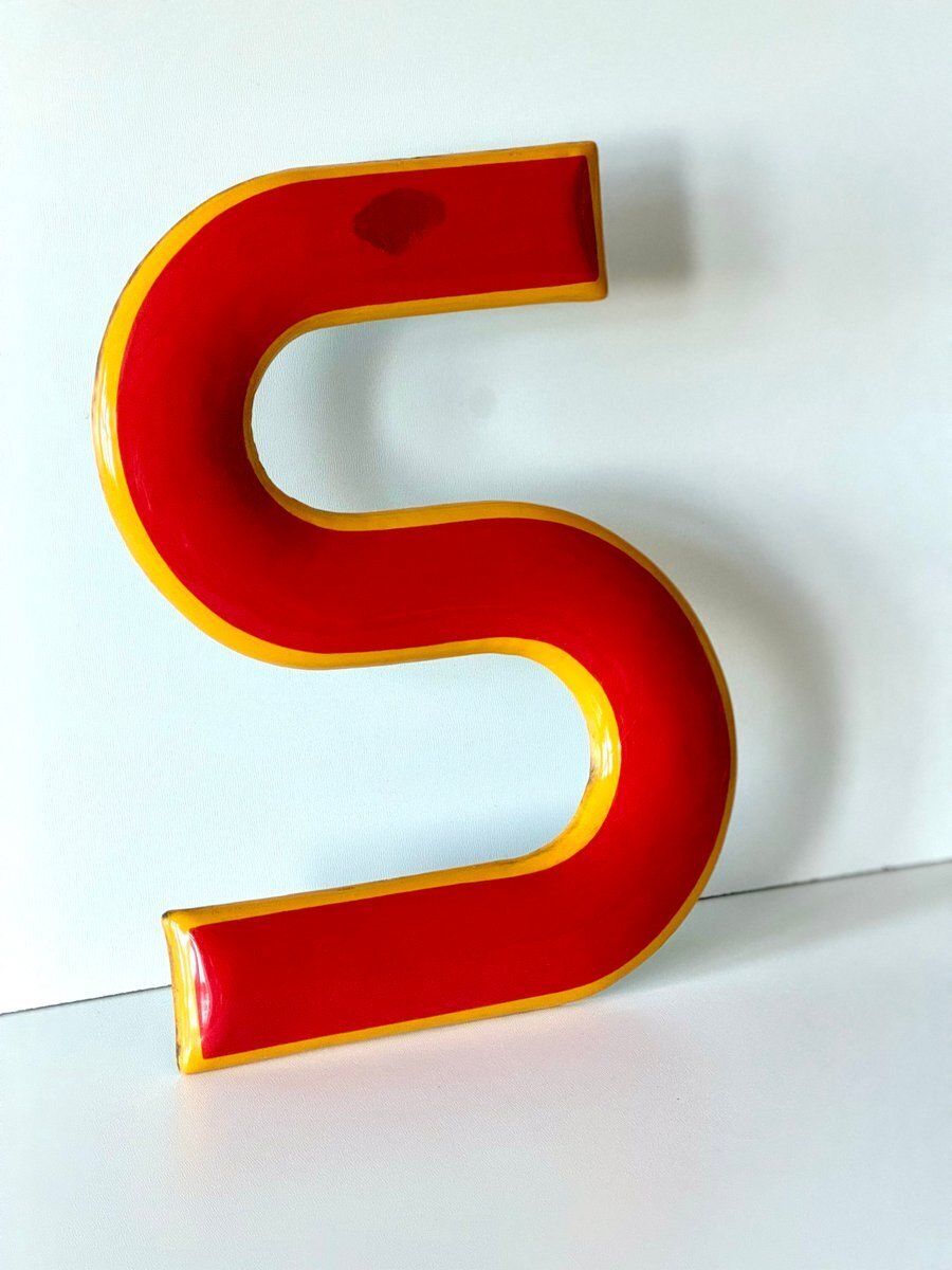 Industrial Enamel Letter S, 1960 photo 244.0