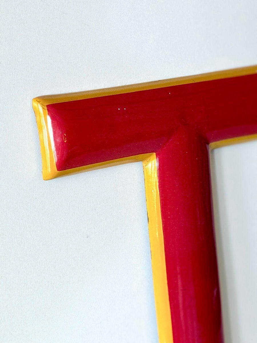 Industrial Enamel Letter T, 1960 photo 191.0