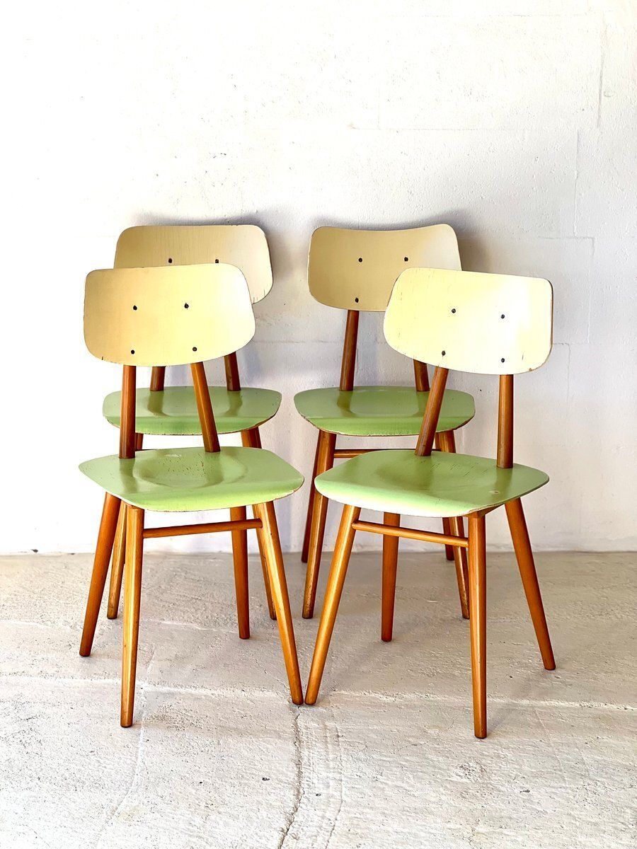 Eetkamerstoelen Van Ton, 1960, Set Van 4 photo for sale