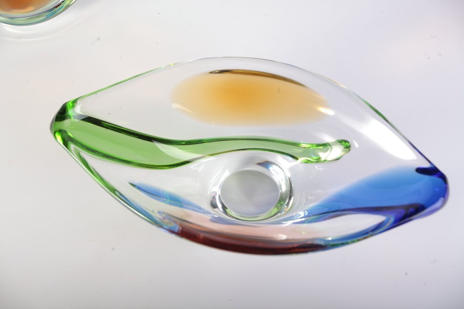 Glass Vase And Bowl Set Rhapsody By Karel Zemek For Mstisov, Czech, 1960s, Set Of 4 photo 191.0