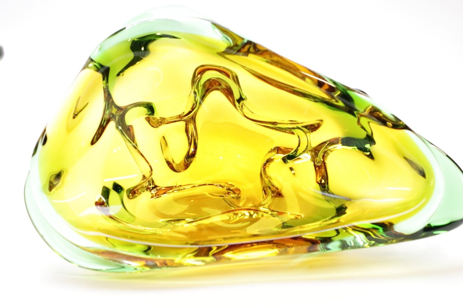Home Decor Amber Czech Glass Bowls Niagara By Karel Zemek For Mstisov, 1970s, Set Of 3 photo