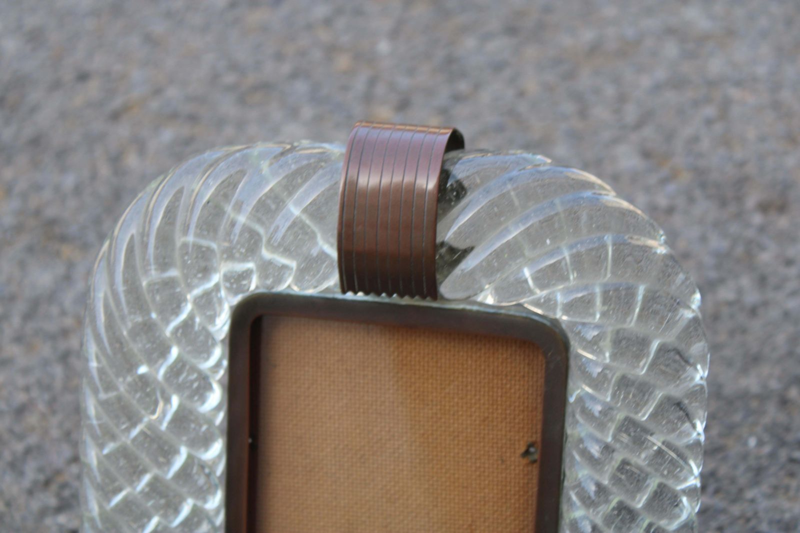 Venini Murano Glass And Brass Hole Holder 1940 photo for sale
