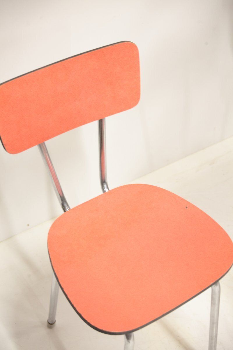 Mid Century Formica Bistro Chairs, Former Czechoslovakia, 1970s, Set Of 4 photo for sale