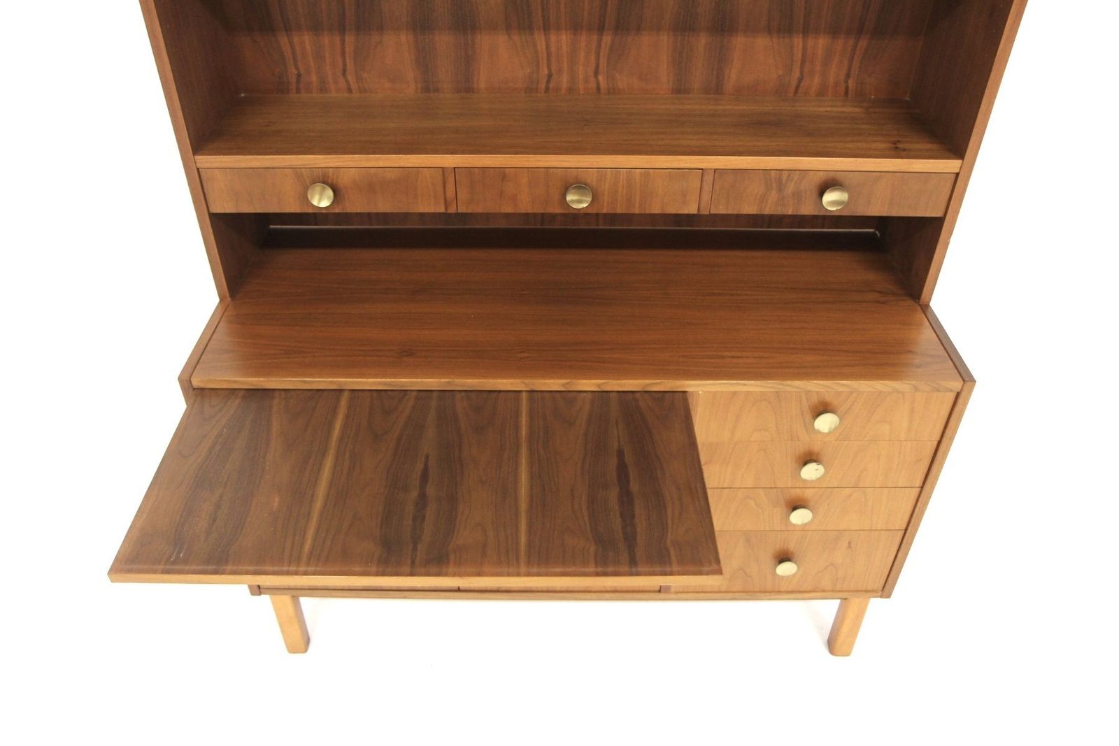 Scandinavian Walnut Secretary Desk, Sweden, 1960s photo 1041.0