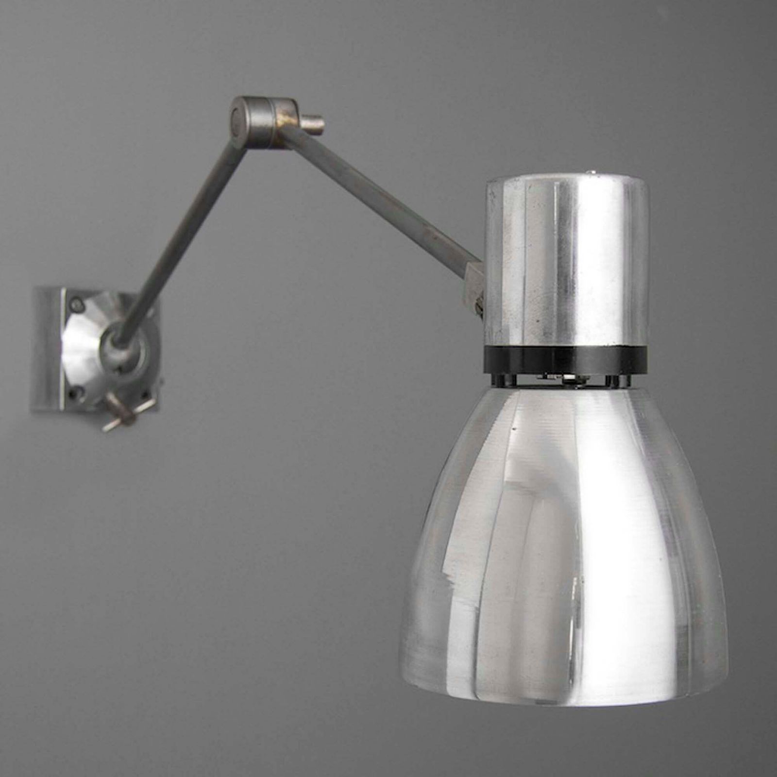 1950's Industrial Cantilever Wall Lamp — Mid Century Factory Salvage photo vinterior
