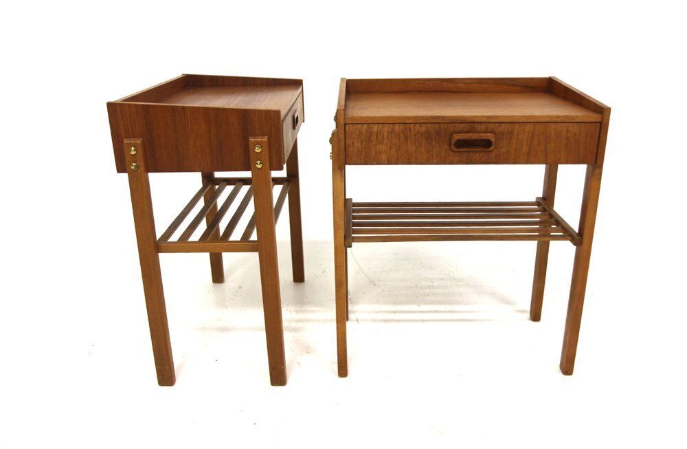 Teak Bedside Tables, Sweden, 1960, Set Of 2 photo furniture