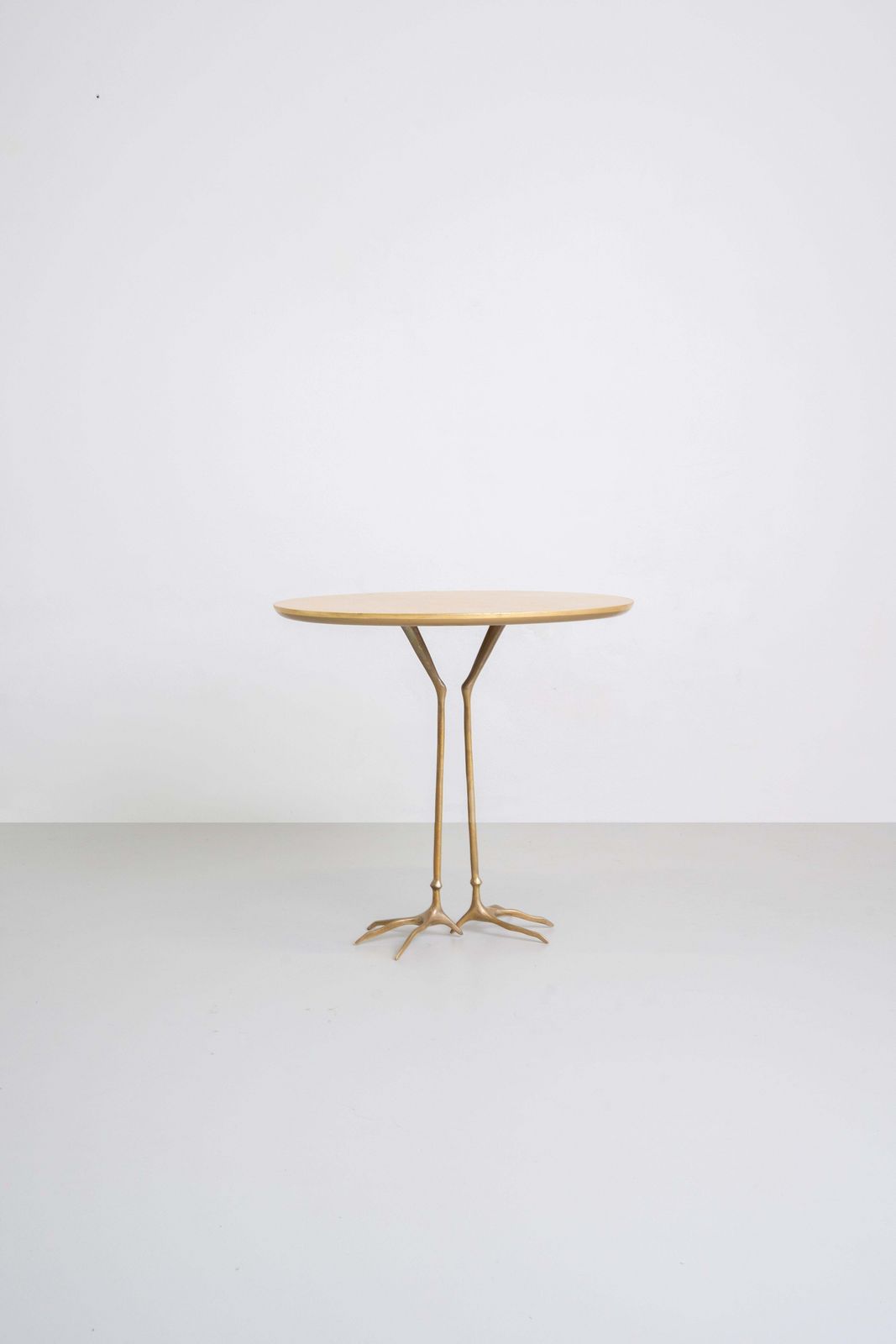 Meret Oppenheim Traccia Side Table In Wood Gold Leaf And Bronze By Gavina 1980s photo 6245.0