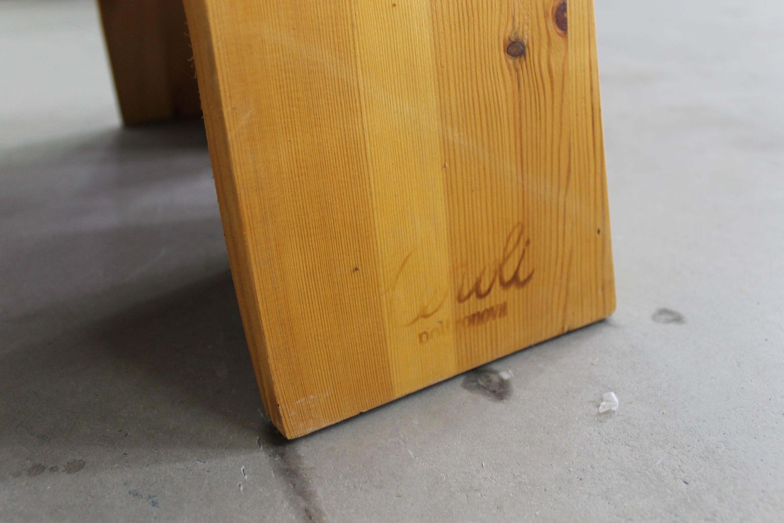 Mario Ceroli Set Of Two Fratina High Chair In Pine By Poltronova 1972 photo for sale