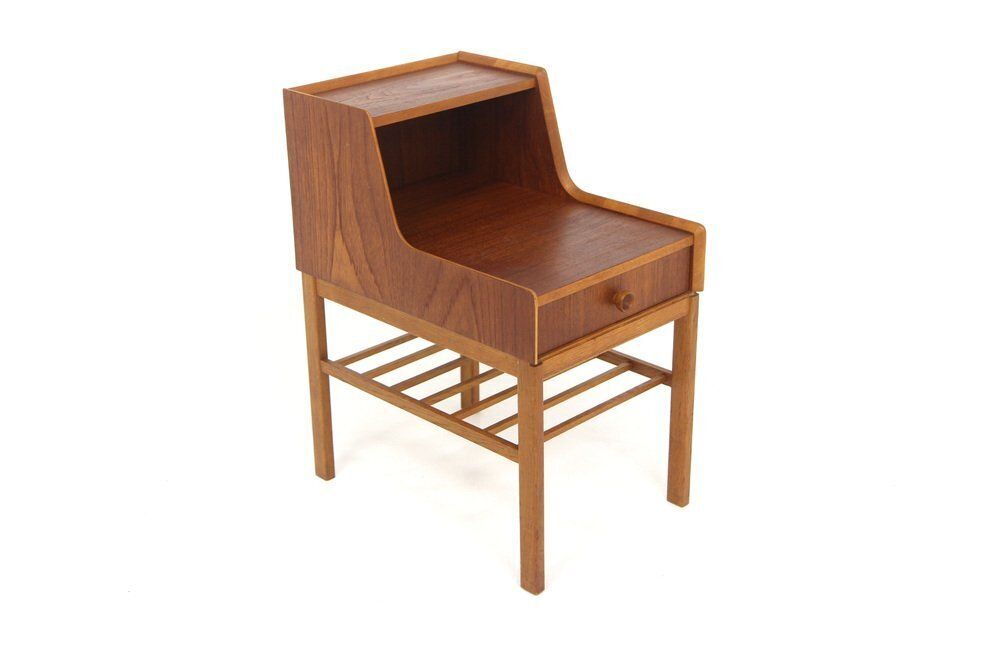 Scandinavian Teak Bedside Table, 1960