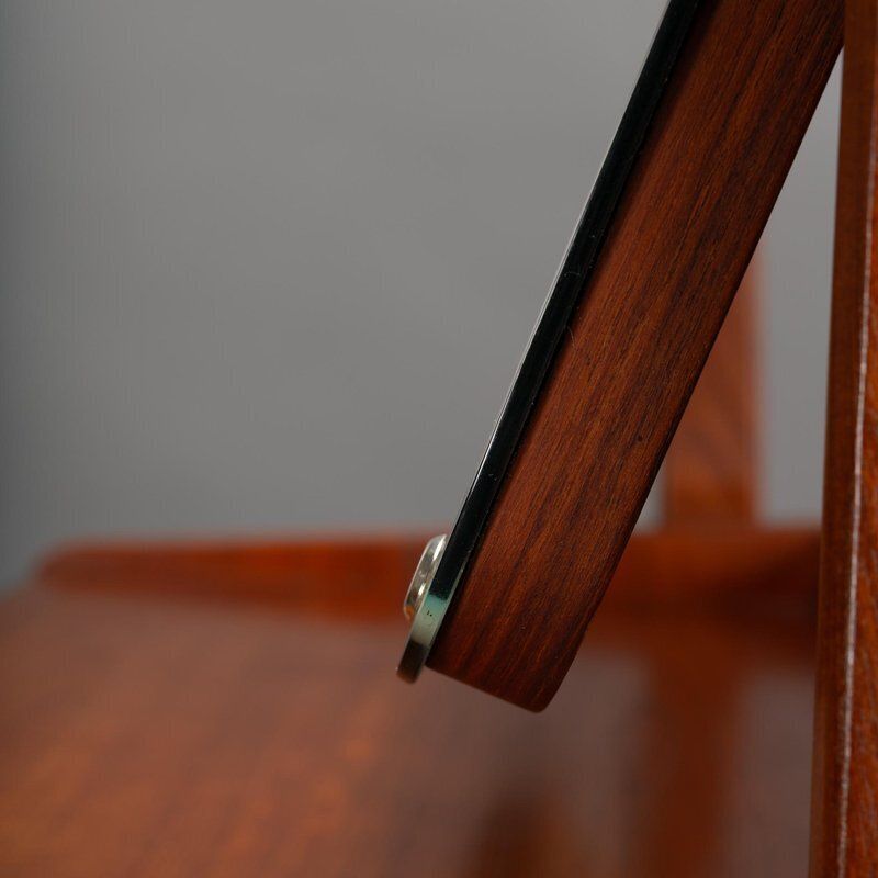 Danish Vanity Dressing Table In Teak From Ag Spejl Kobberbeskyttet, 1960s photo vintage
