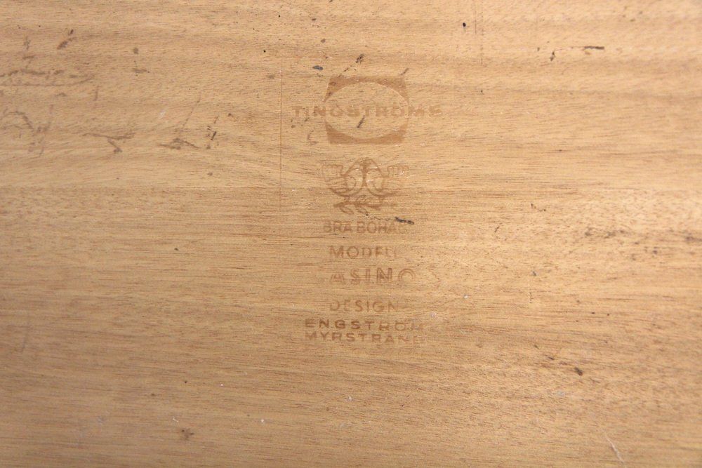 Casino Bedside Table In Oak By Sven Engström And Gunnar Myrstrand For Tingströms, Sweden, 1960s photo 434.0