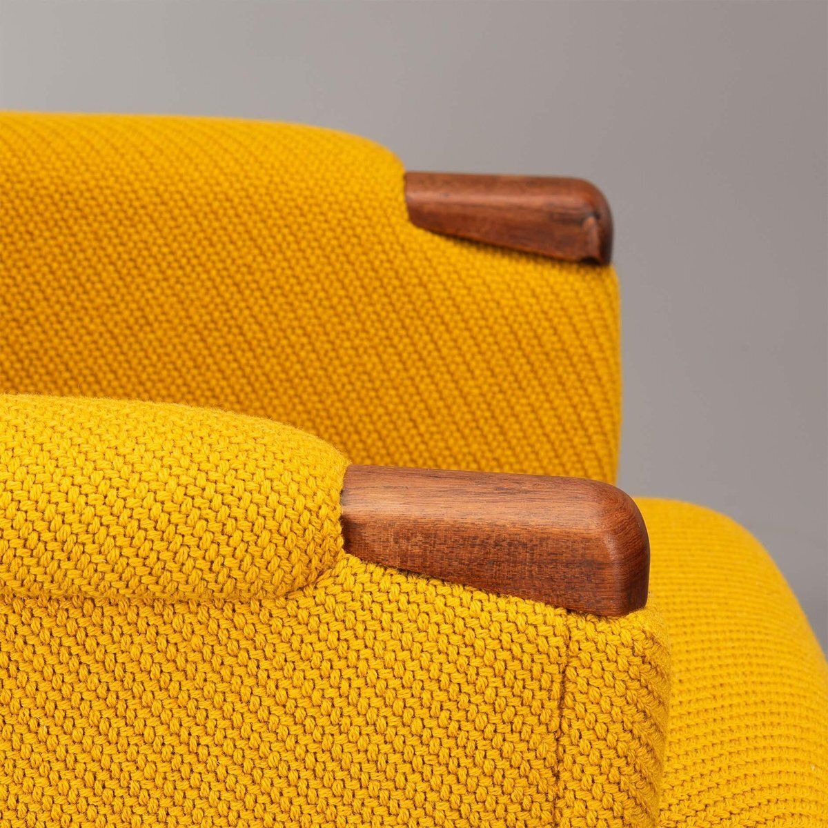 Yellow Armchair Attributed To Johannes Andersen For Cfc Silkeborg, 1960s photo vintage