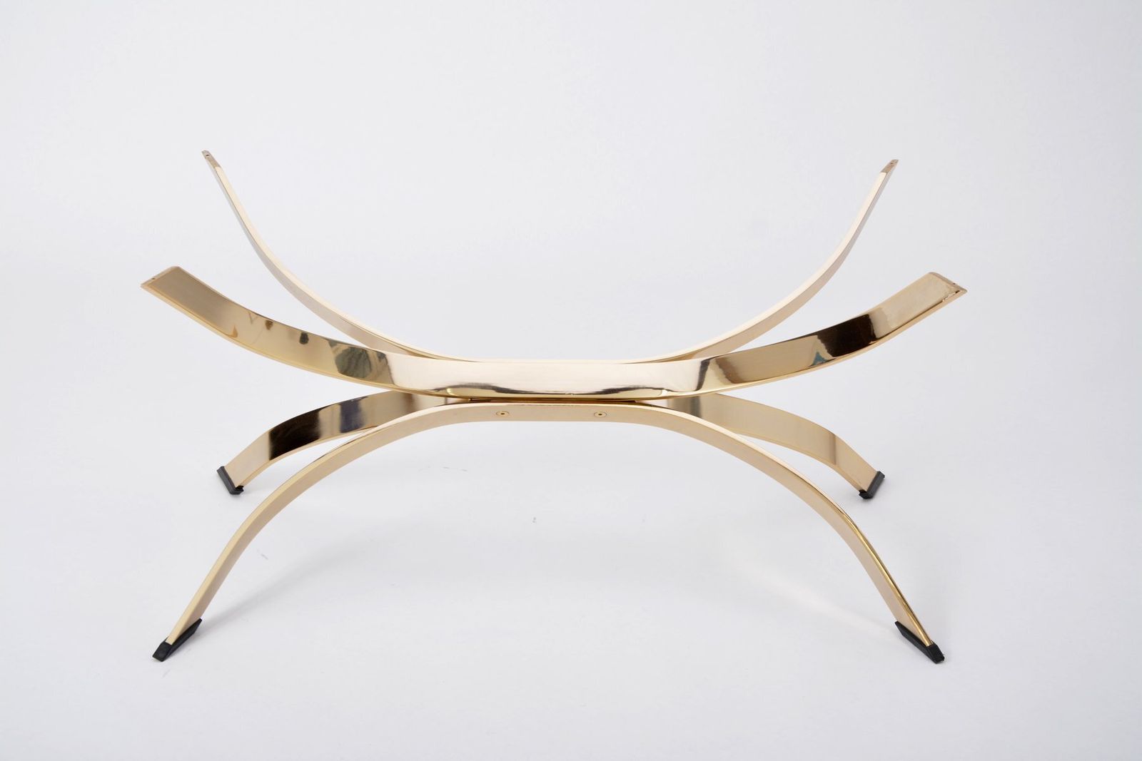 Italian Gold Metal Coffee Table With Smoked Glass Top, 1970s photo vintage