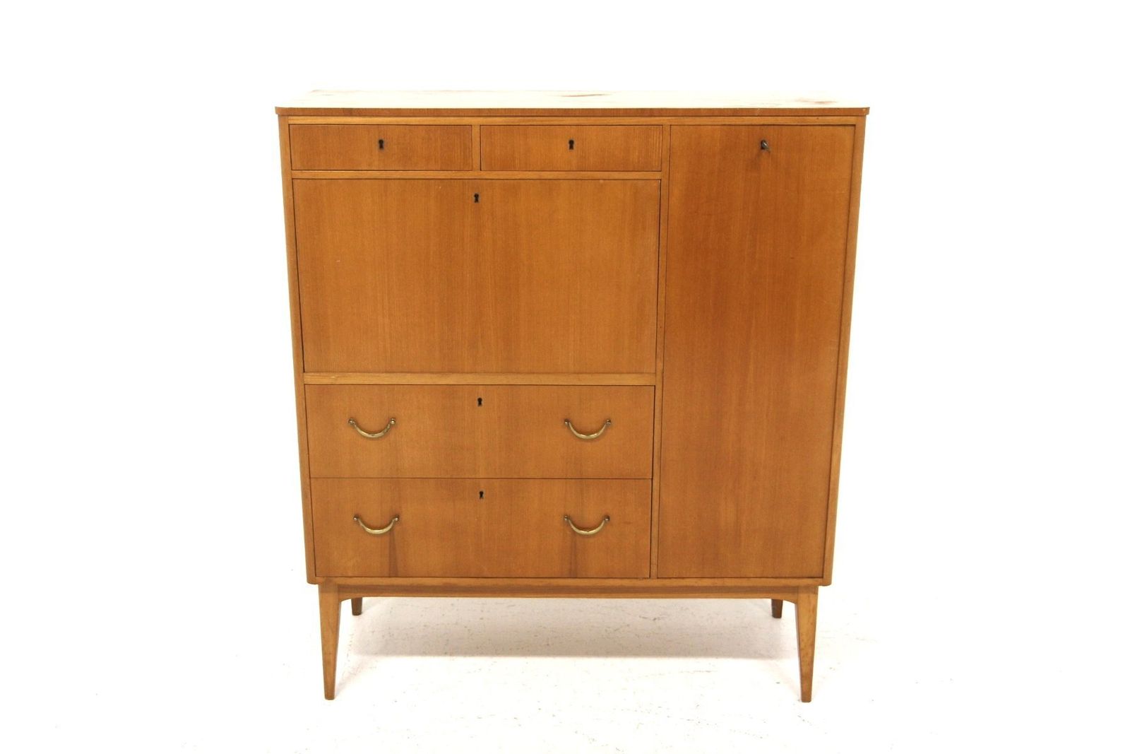 Vintage Scandinavian Elm Secretaire, 1940 photo for sale