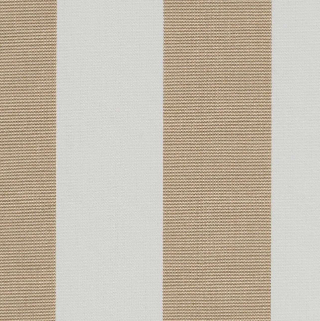 photo furniture Outdoor Chair In Beige And Off White Striped Fabric With Black Bas