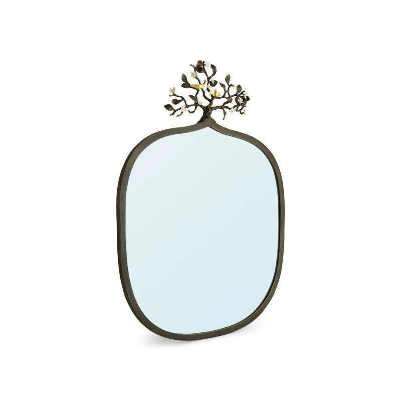 Contemporary Gilt Bronze Love Bird Wall Mirror photo furniture