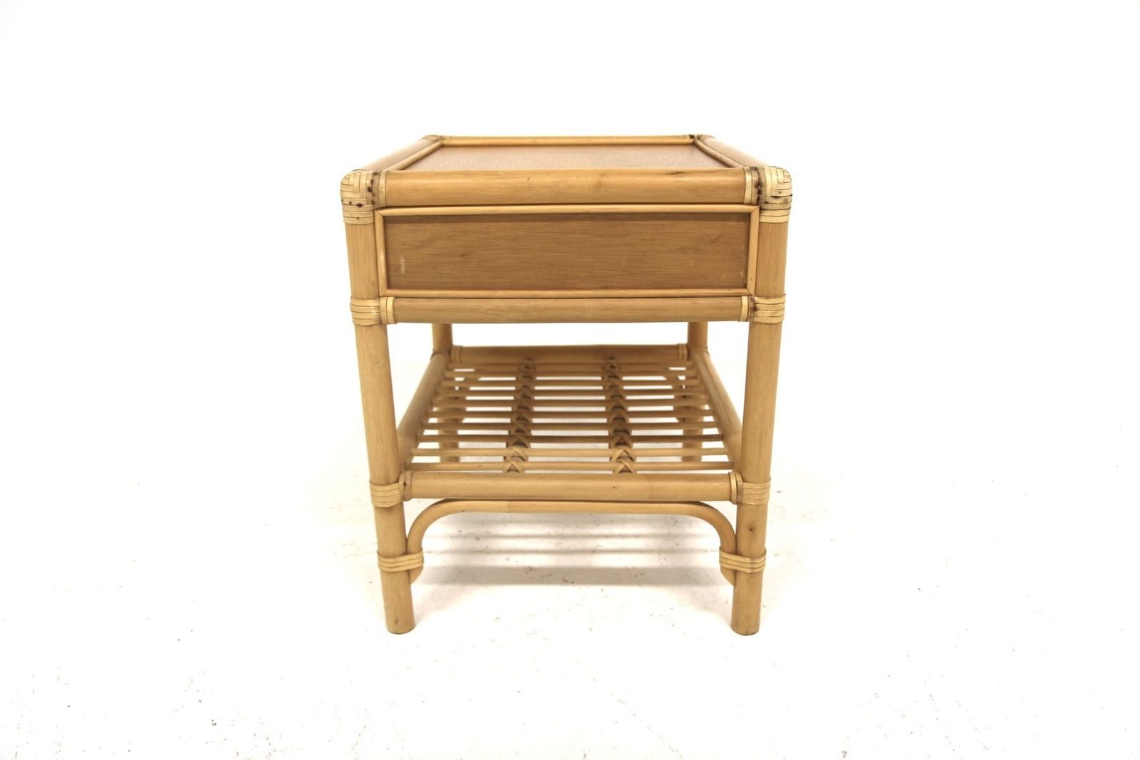 Rattan Bedside Table By Kenneth Bergenblad For Dux, Sweden, 1960s photo furniture