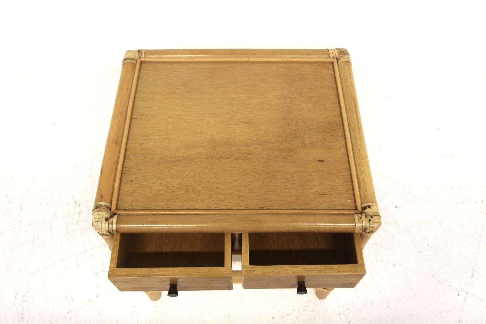 Rattan Bedside Table By Kenneth Bergenblad For Dux, Sweden, 1960s photo 487.0