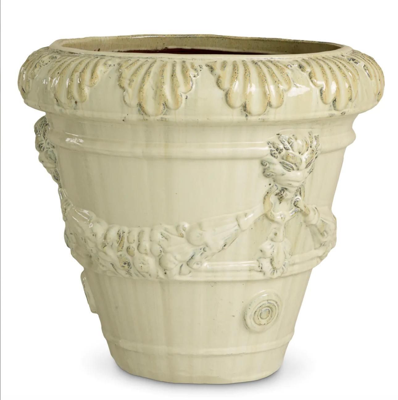 Pair Of Contemporary Planters In Sand Finish Ceramic photo furniture