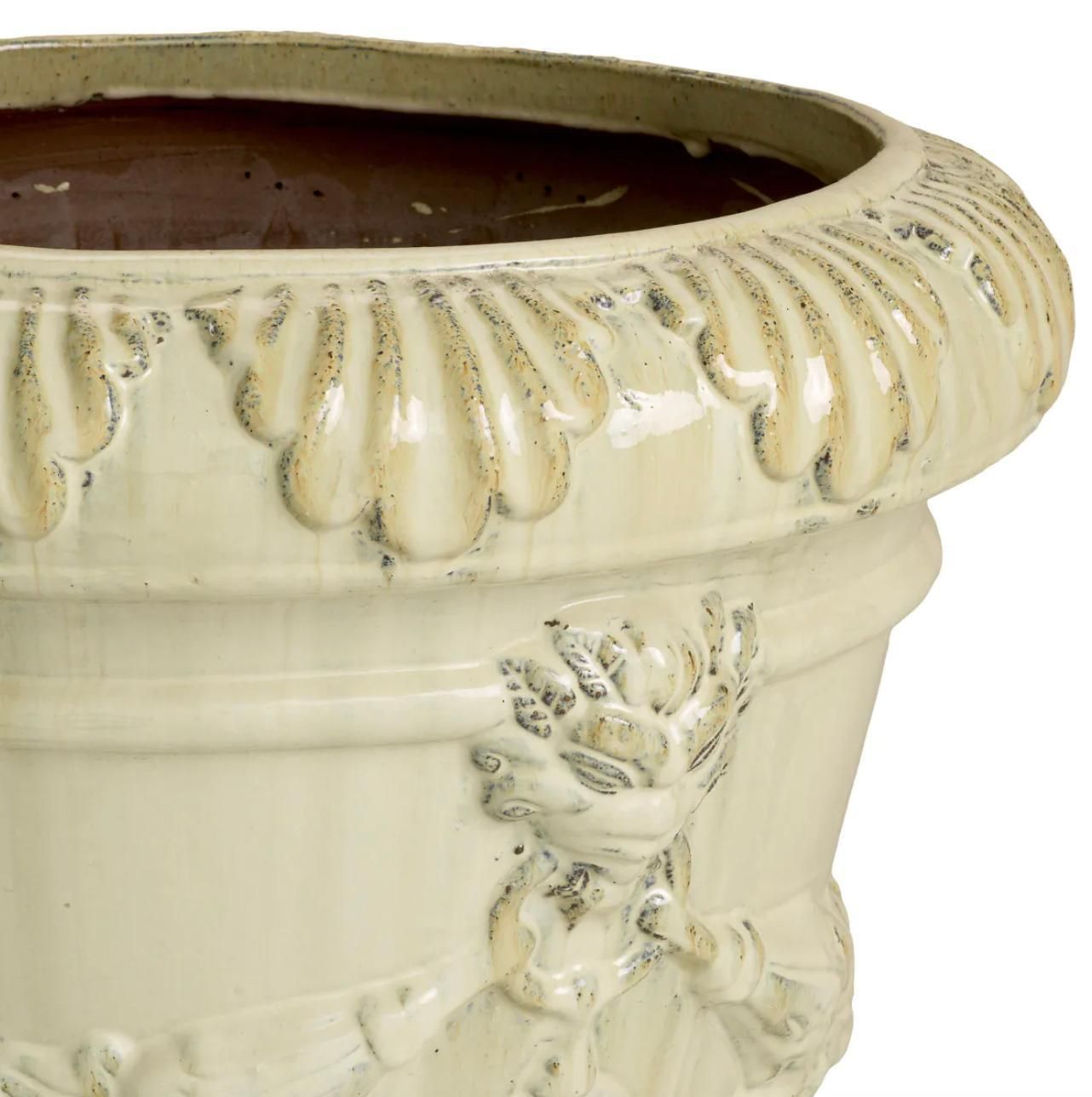 Pair Of Contemporary Planters In Sand Finish Ceramic photo 2714.05