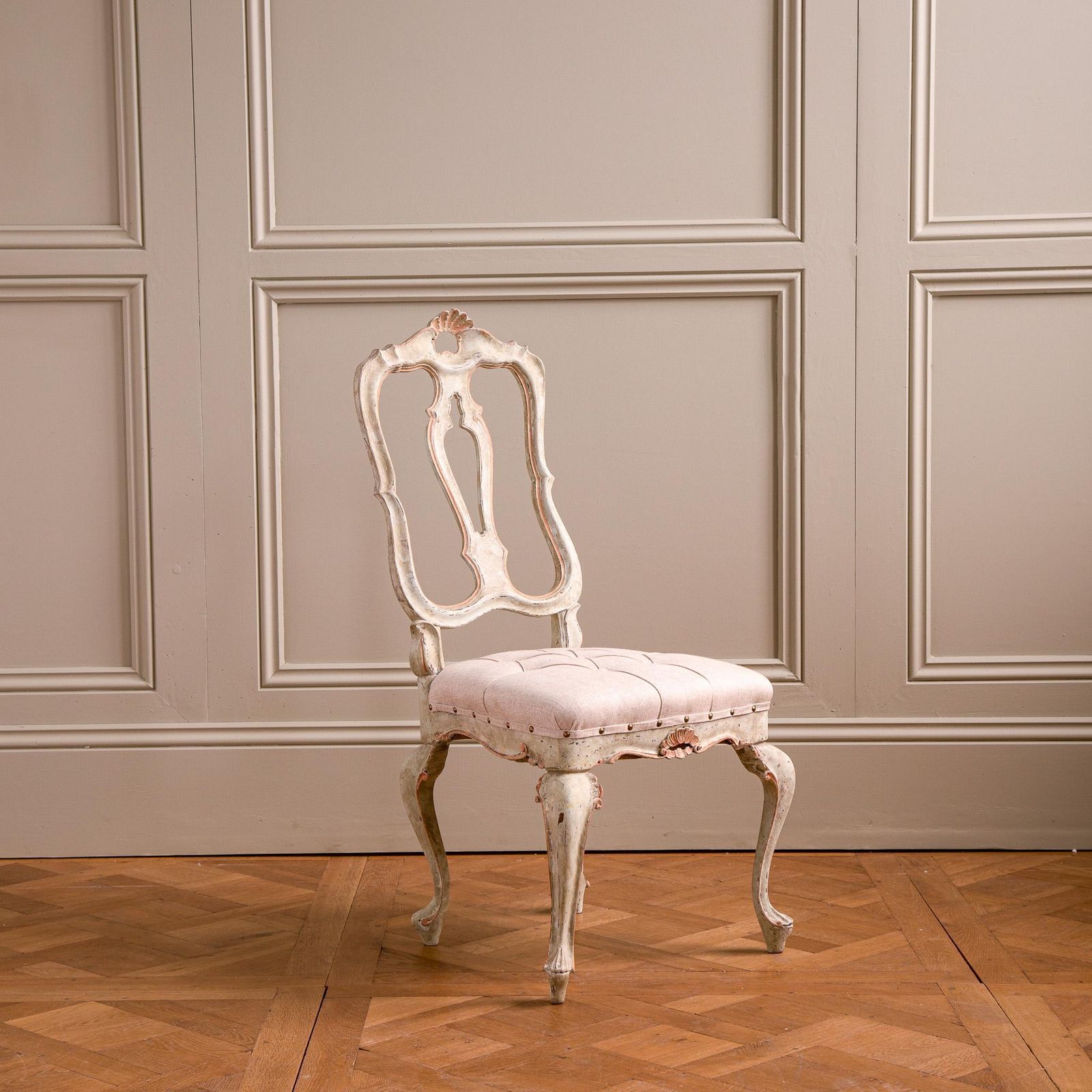 Set Of 6 Early 20th Century Italian Dining Chairs With Rococo Features photo 7663.0