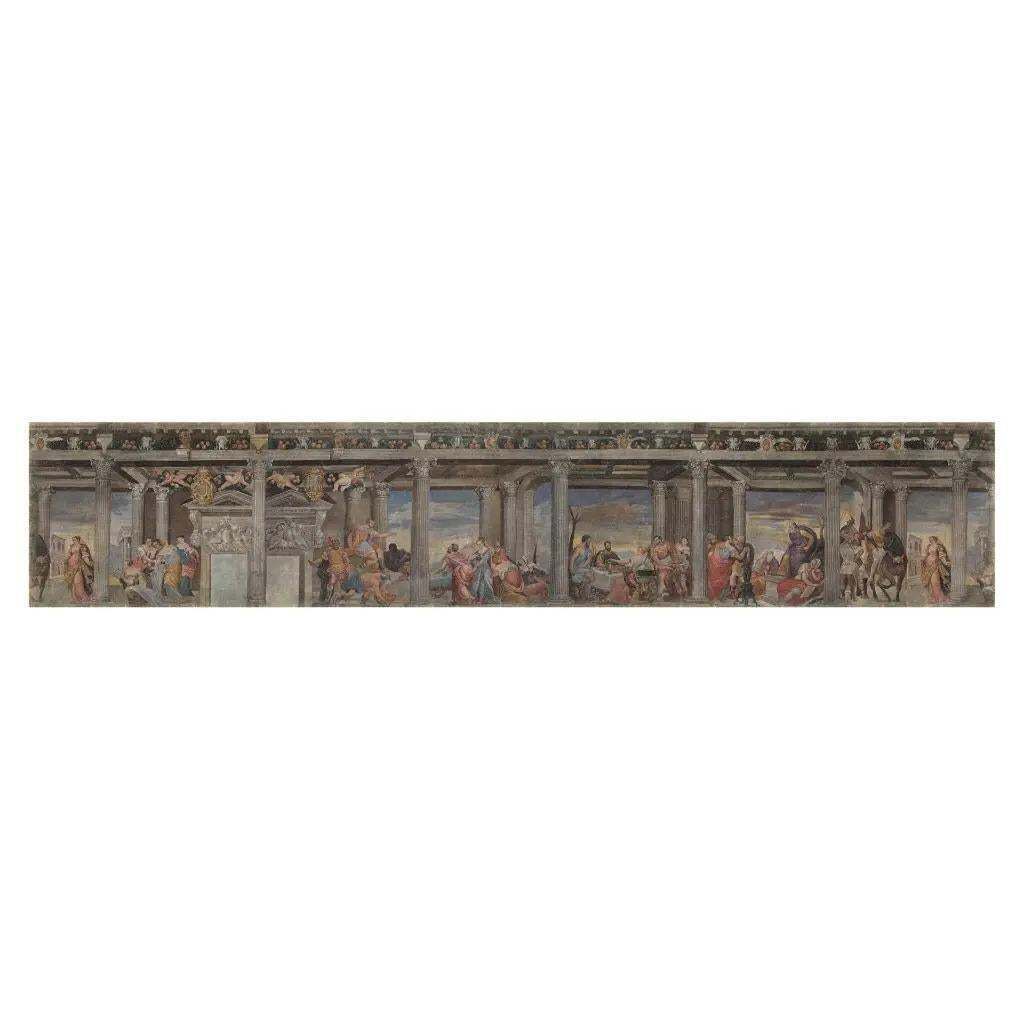 19th Century Antique Style Panoramic Wall Mural On Canvas – Grand Baroque photo vinterior