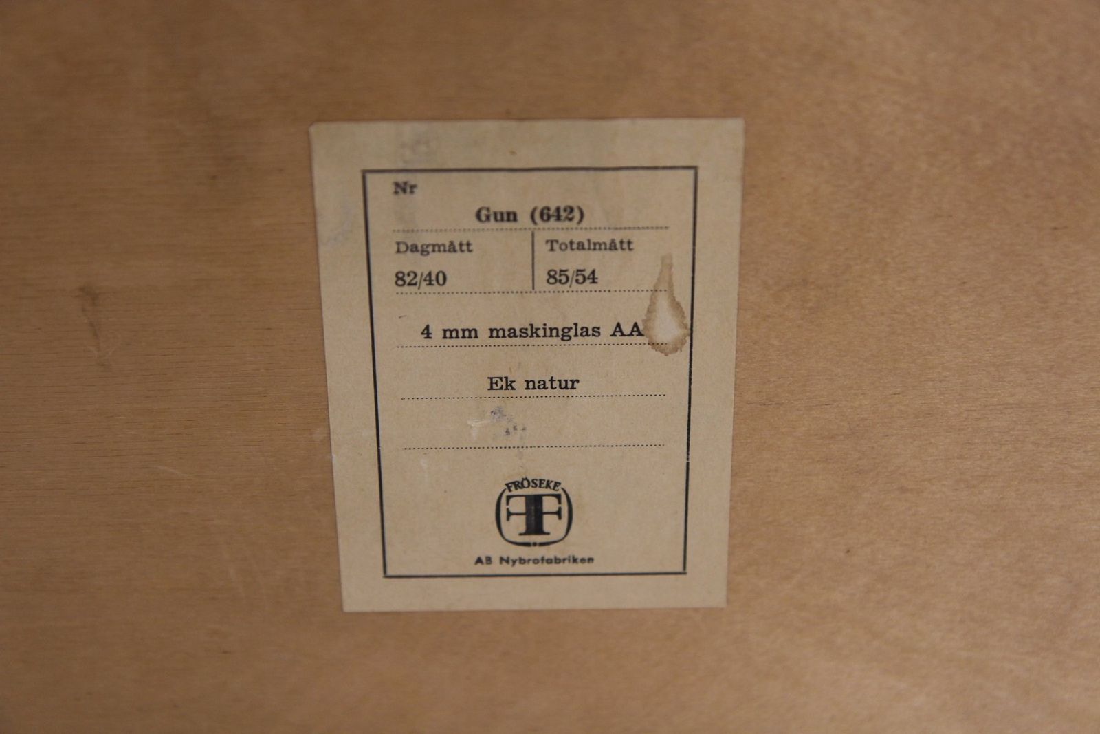 Gun 642 Mirror In Oak From Nybrofabriken, Sweden, 1960s