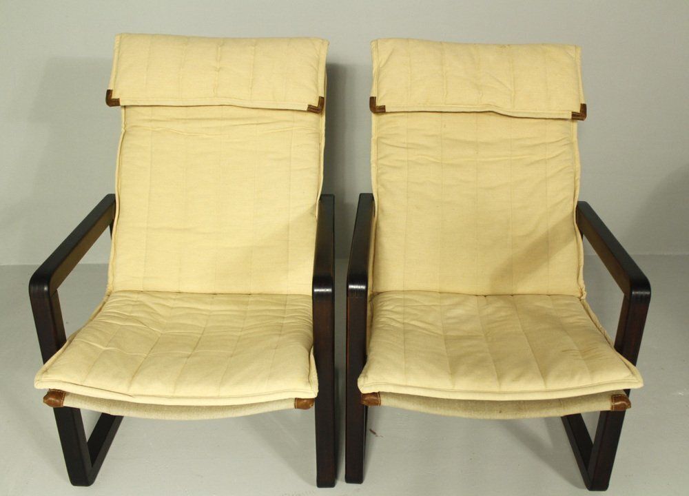 Set Of Armchairs Attributed To Knut & Marianne Hagberg For Ikea, 1980s photo vintage