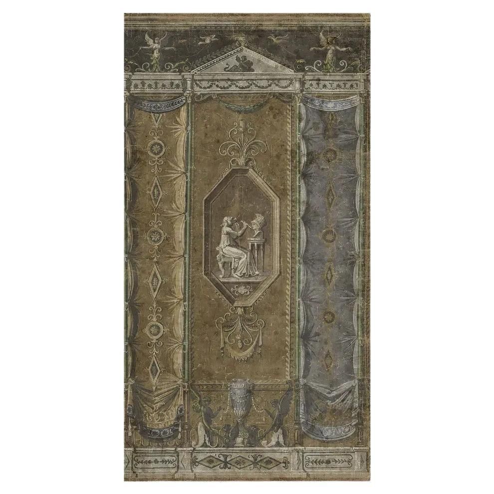 Panoramic Decorative Wall Panel In Vintage Style Paper, No. 1